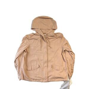 Forever 21+ Women Hoodie Jacket 1X Blush Button Drawstring Full Zip Windbreaker